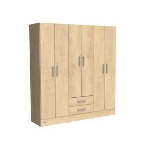 Placard 6 puertas de Abrir y 4 Cajones Con Guías Metálicas