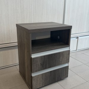 Mesa De Luz 2 Cajones Manijón Aluminio