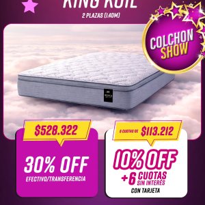 Colchón Kensington De Resortes Con Pillow King Koil World Luxury