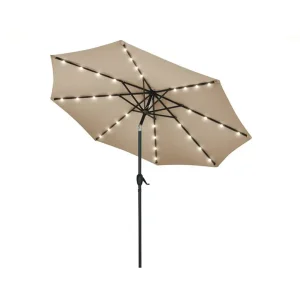 Sombrilla Exterior Pantalla Solar Luz Led Centro 2.7m Kushiro