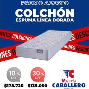 Colchón Espuma Línea Dorada
