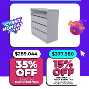 Cómoda 3 Cajones Correderas Telescópicas