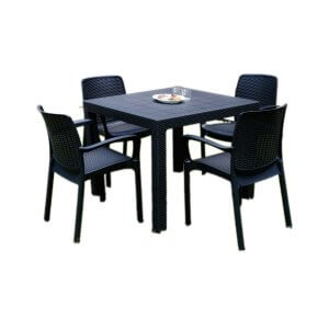 Mesa Fidji + 4 Sillones Guinea