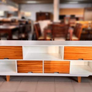 Rack de tv blanco cajones paraísos